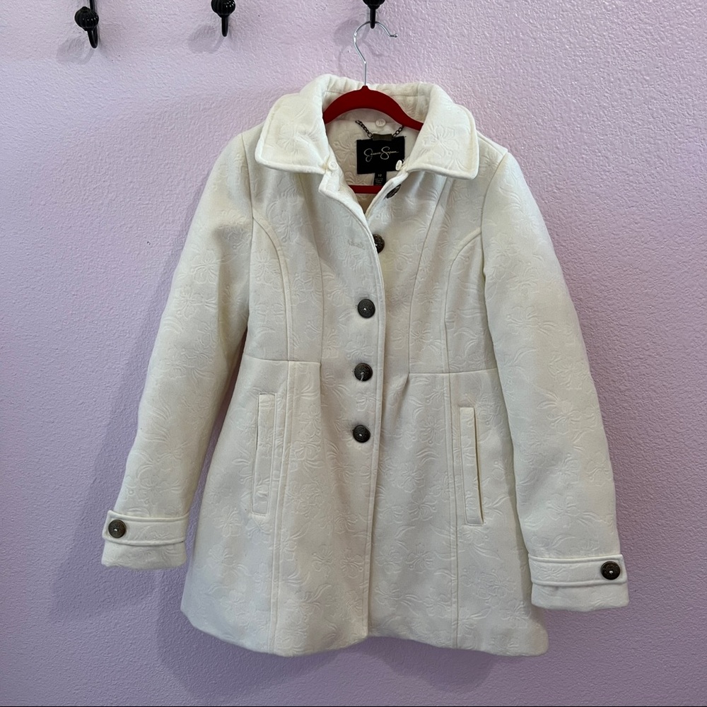 Jessica Simpson white girls coat size 10
